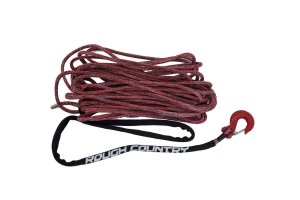 Synthetic Rope - Rough Country - 3/8 Inch, 85 Ft, 16,000lbs - Red/Gray